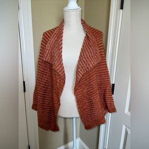 Verloop Women Fall Orange Cardigan Size One Size